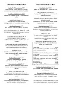 Fritzpatricks Speisekarte Corona